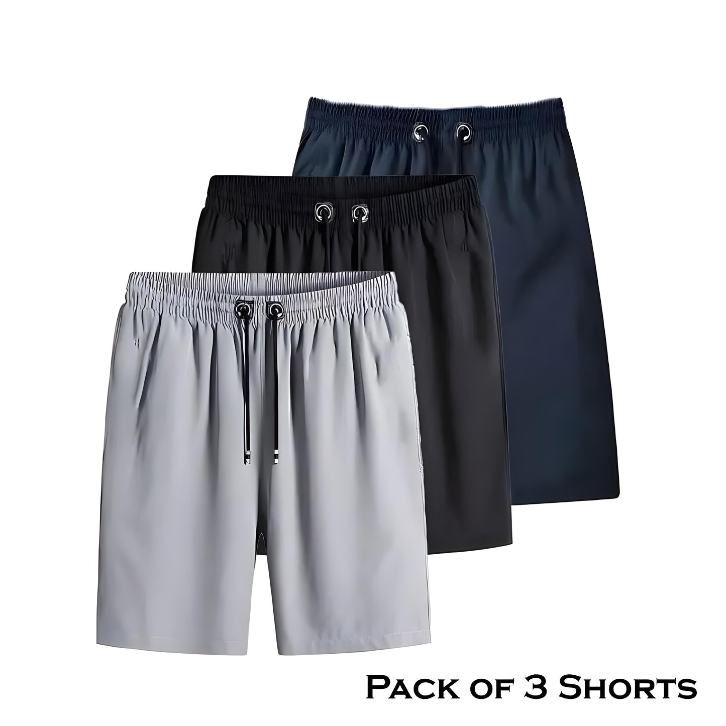 🩳 3-in-1 Men’s StretchFit Cotton Shorts Combo | Ultimate Comfort & Style