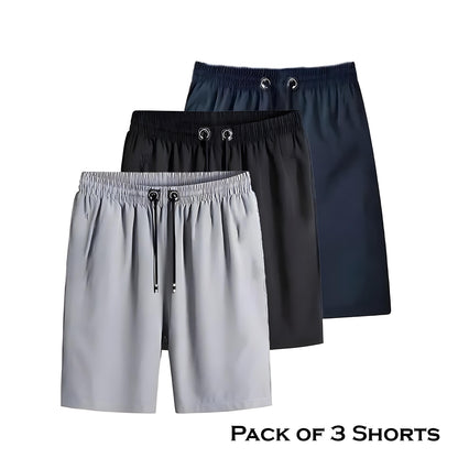 🩳 3-in-1 Men’s StretchFit Cotton Shorts Combo | Ultimate Comfort & Style